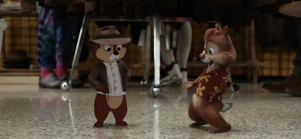 اندی سمبرگ و جان مولانی در نمایی از «چیپ و دیل: تکاوران نجات»(Chip 'n' Dale: Rescue Rangers)